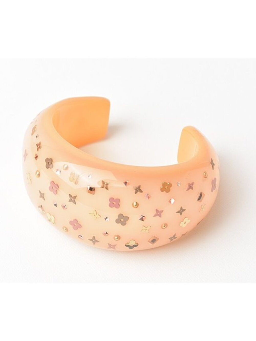 Louis Vuitton Bangle Bracelet Rose Pink Clear